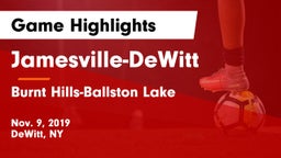 Jamesville-DeWitt  vs Burnt Hills-Ballston Lake  Game Highlights - Nov. 9, 2019