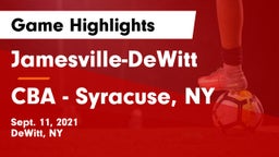 Jamesville-DeWitt  vs CBA - Syracuse, NY Game Highlights - Sept. 11, 2021