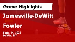 Jamesville-DeWitt  vs Fowler  Game Highlights - Sept. 14, 2022