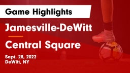Jamesville-DeWitt  vs Central Square  Game Highlights - Sept. 28, 2022