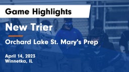 New Trier  vs Orchard Lake St. Mary's Prep Game Highlights - April 14, 2023