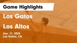 Los Gatos  vs Los Altos  Game Highlights - Jan. 11, 2024