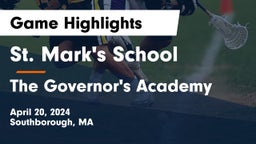 St. Mark's School vs The Governor's Academy Game Highlights - April 20, 2024