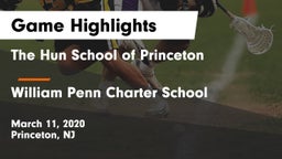 The Hun School of Princeton vs William Penn Charter School Game Highlights - March 11, 2020