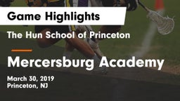 The Hun School of Princeton vs Mercersburg Academy Game Highlights - March 30, 2019