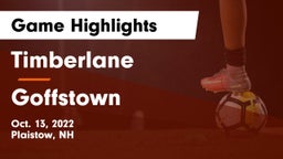 Timberlane  vs Goffstown  Game Highlights - Oct. 13, 2022