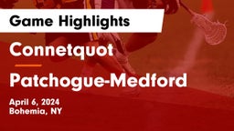 Connetquot  vs Patchogue-Medford  Game Highlights - April 6, 2024