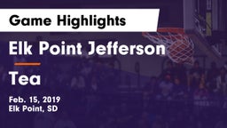 Elk Point Jefferson  vs Tea  Game Highlights - Feb. 15, 2019
