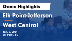 Elk Point-Jefferson  vs West Central  Game Highlights - Jan. 5, 2021