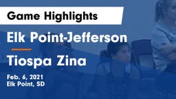 Elk Point-Jefferson  vs Tiospa Zina  Game Highlights - Feb. 6, 2021