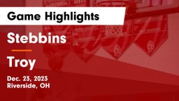 Stebbins  vs Troy  Game Highlights - Dec. 23, 2023