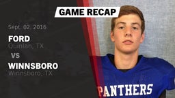 Recap: Ford  vs. Winnsboro  2016