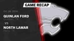 Recap: Quinlan Ford  vs. North Lamar  2016