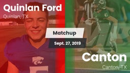 Matchup: Quinlan Ford High vs. Canton  2019