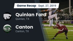 Recap: Quinlan Ford  vs. Canton  2019