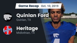 Recap: Quinlan Ford  vs. Heritage  2019