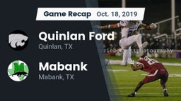 Recap: Quinlan Ford  vs. Mabank  2019