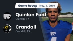 Recap: Quinlan Ford  vs. Crandall  2019