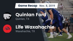 Recap: Quinlan Ford  vs. Life Waxahachie  2019