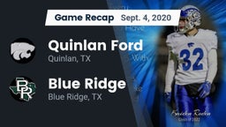 Recap: Quinlan Ford  vs. Blue Ridge  2020