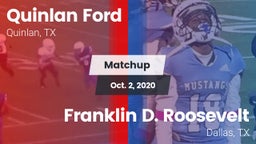 Matchup: Quinlan Ford High vs. Franklin D. Roosevelt  2020