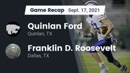Recap: Quinlan Ford  vs. Franklin D. Roosevelt  2021