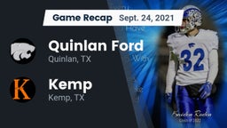 Recap: Quinlan Ford  vs. Kemp  2021