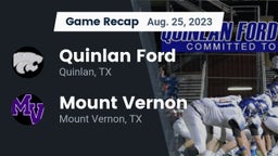 Recap: Quinlan Ford  vs. Mount Vernon  2023