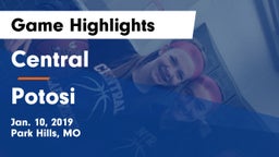 Central  vs Potosi  Game Highlights - Jan. 10, 2019