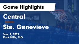 Central  vs Ste. Genevieve  Game Highlights - Jan. 1, 2021