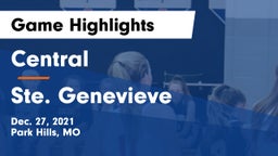 Central  vs Ste. Genevieve  Game Highlights - Dec. 27, 2021