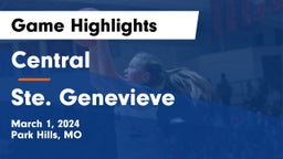 Central  vs Ste. Genevieve  Game Highlights - March 1, 2024