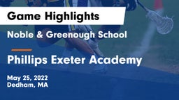Noble & Greenough School vs Phillips Exeter Academy  Game Highlights - May 25, 2022