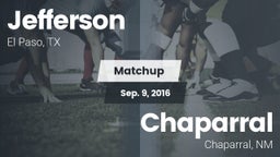 Matchup: Jefferson vs. Chaparral  2016