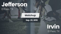 Matchup: Jefferson vs. Irvin  2016