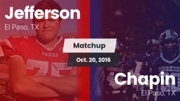 Matchup: Jefferson vs. Chapin  2016