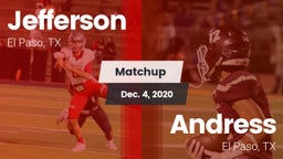 Matchup: Jefferson vs. Andress  2020