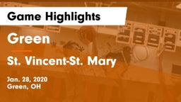Green  vs St. Vincent-St. Mary  Game Highlights - Jan. 28, 2020