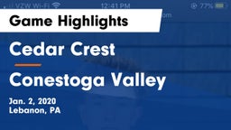 Cedar Crest  vs Conestoga Valley  Game Highlights - Jan. 2, 2020