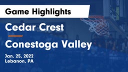 Cedar Crest  vs Conestoga Valley  Game Highlights - Jan. 25, 2022