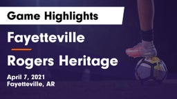Fayetteville  vs Rogers Heritage  Game Highlights - April 7, 2021