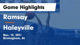 Ramsay  vs Haleyville  Game Highlights - Nov. 15, 2021
