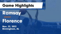 Ramsay  vs Florence  Game Highlights - Nov. 22, 2022