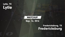 Matchup: Lytle  vs. Fredericksburg  2016