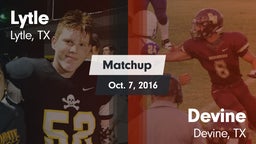 Matchup: Lytle  vs. Devine  2016