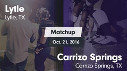 Matchup: Lytle  vs. Carrizo Springs  2016