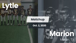 Matchup: Lytle  vs. Marion  2020