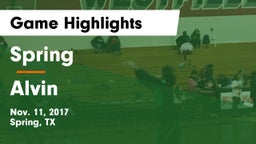 Spring  vs Alvin  Game Highlights - Nov. 11, 2017