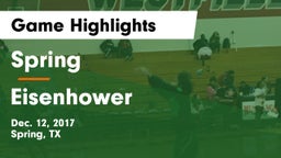Spring  vs Eisenhower  Game Highlights - Dec. 12, 2017