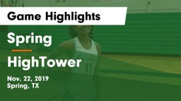 Spring  vs HighTower Game Highlights - Nov. 22, 2019